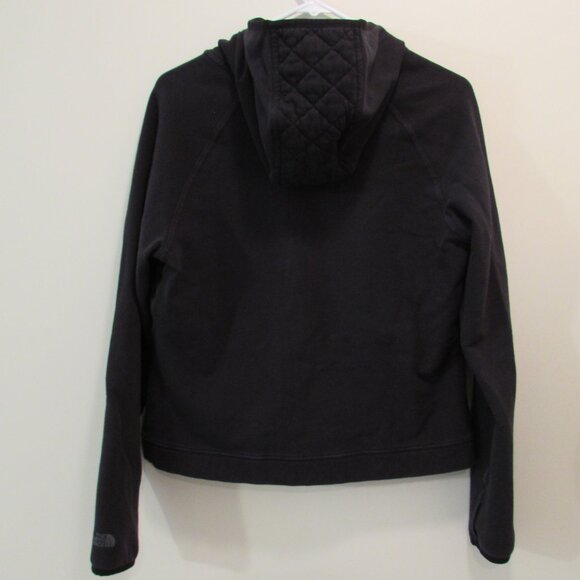 North Face Black Quilted Hoodie Jacket Size Large - Picture 14 of 15